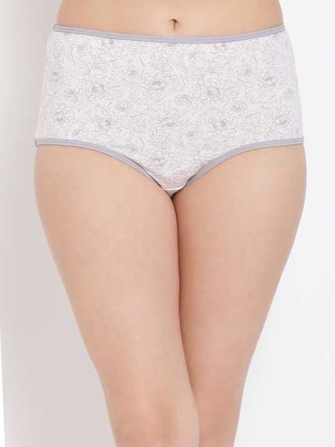 

Clovia Women White & Grey Printed High-Rise Hipster Briefs PN3037P18XL