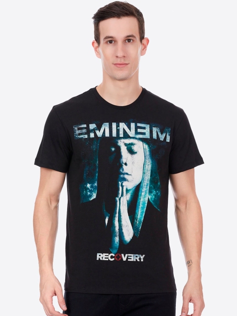 Free Authority Men Black Eminem Printed T-shirt