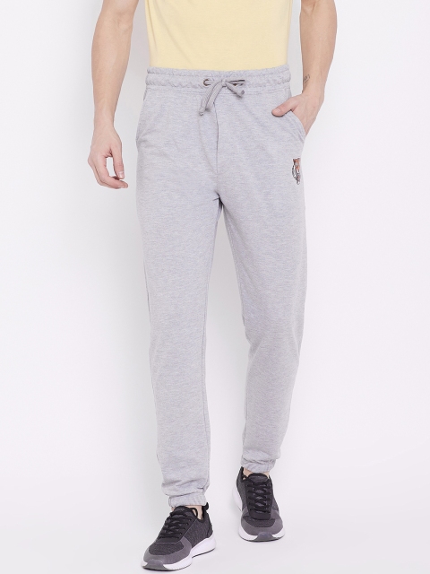

Wear Your Mind Men Grey Melange Solid Regular-Fit Joggers