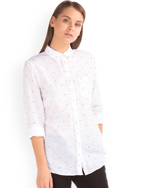 

GAP Women White Slim Fit Shirt