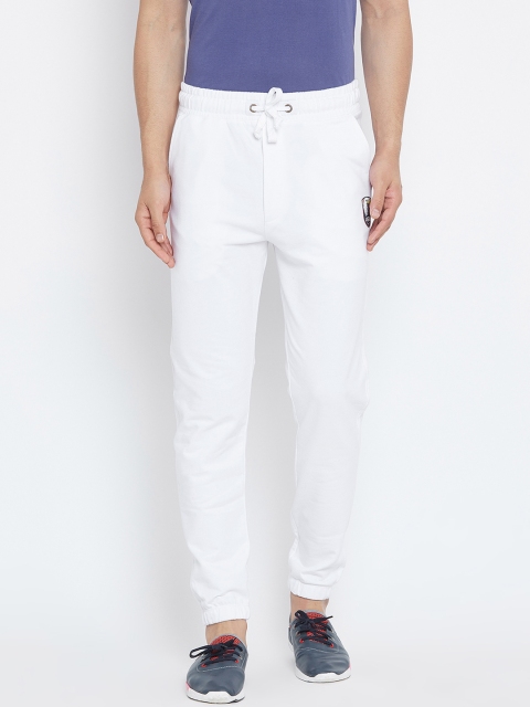 

Wear Your Mind Men White Solid Regular-Fit Joggers