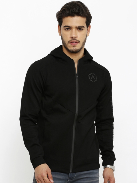 

Rex Straut Jeans Men Black Solid Bomber Jacket