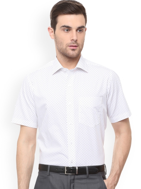 

Van Heusen Men White & Grey Regular Fit Printed Formal Shirt