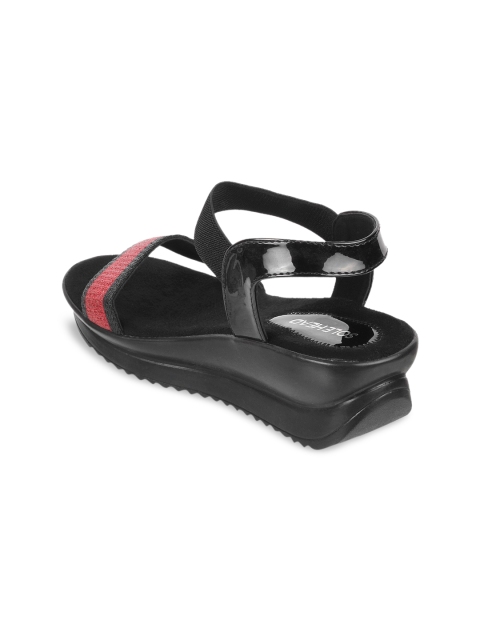 

SOLE HEAD Women Black Colourblocked Sandals