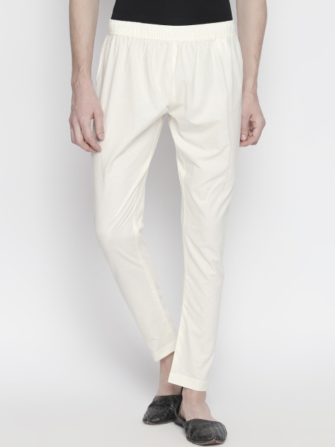 

Indus route by Pantaloons Men Off-White Solid Churidar