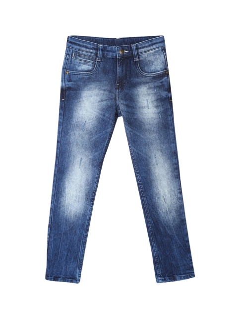 

Flying Machine Boys Blue Skinny Fit Mid-Rise Low Distress Stretchable Jeans