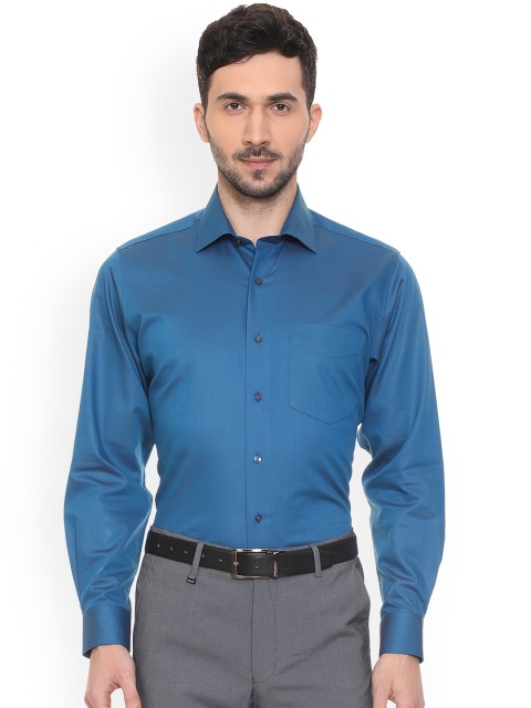 

Van Heusen Men Blue Regular Fit Self Design Casual Shirt