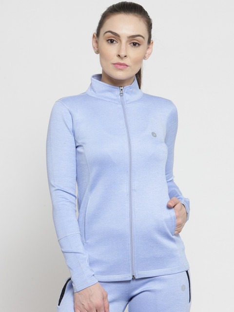 

BUKKUM Women Blue Solid Sweatshirt
