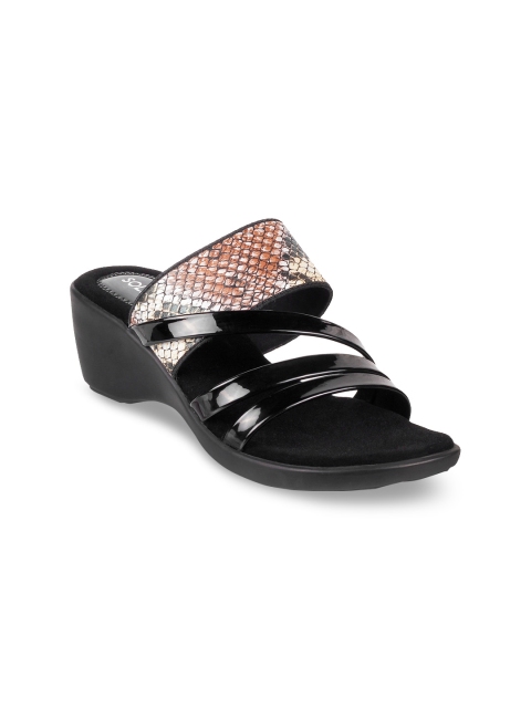 

SOLE HEAD Women Black Printed Sandals