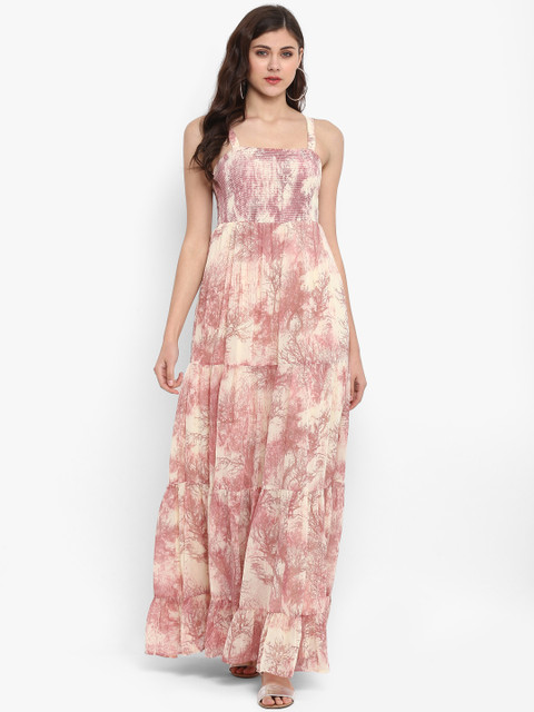 

Taurus Women Rose Printed Maxi Dress