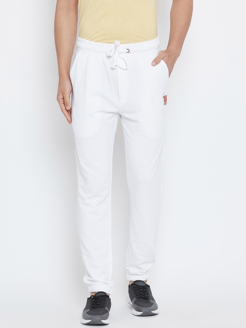 

Wear Your Mind Men White Solid Regular-Fit Joggers