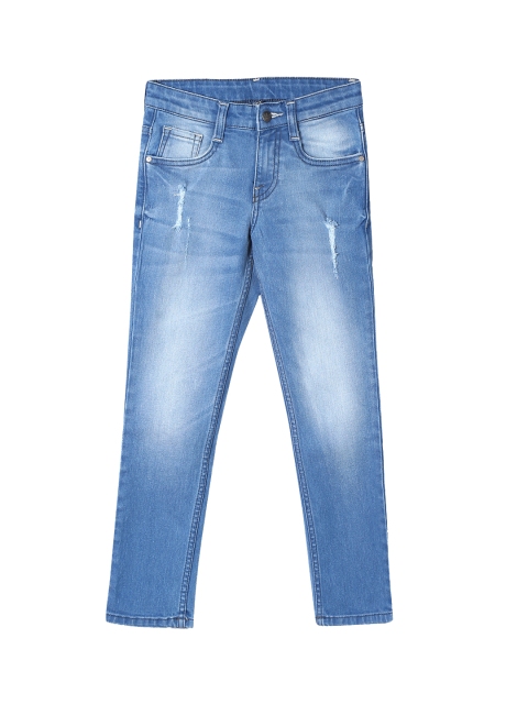 

Flying Machine Boys Blue Skinny Fit Mid-Rise Low Distress Stretchable Jeans