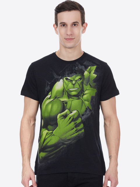 

Free Authority Men Black Hulk Printed T-shirt