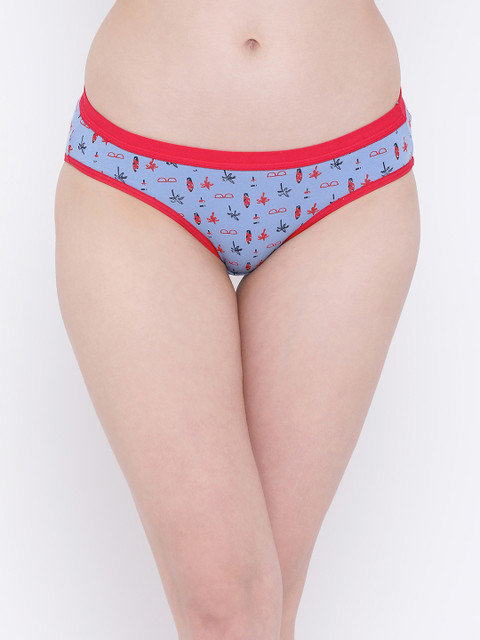 

Clovia Women Blue Printed Basic Briefs PN3029P03
