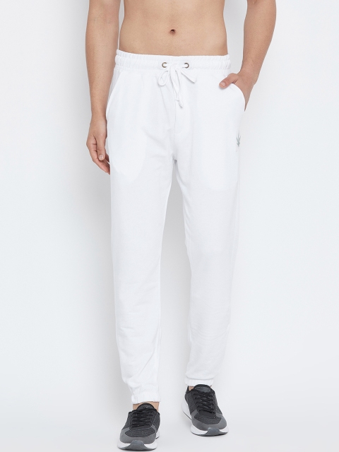 

Wear Your Mind Men White Solid Regular-Fit Joggers