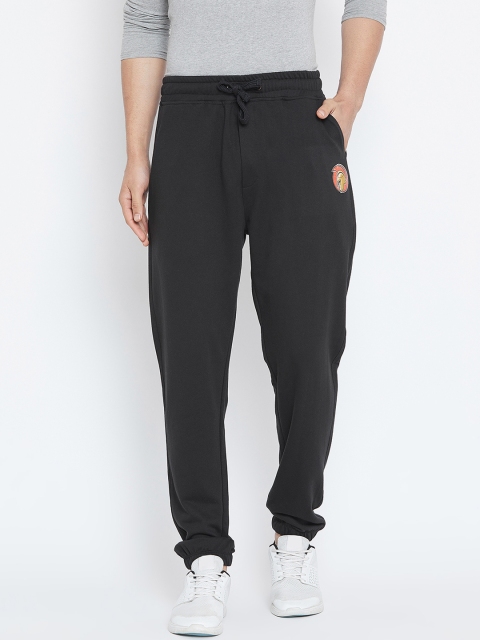 

Wear Your Mind Men Black Solid Regular-Fit Joggers