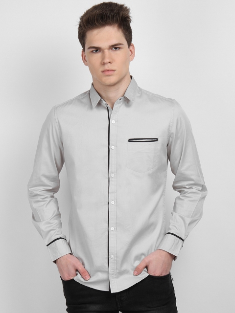 

LA LOFT Men Grey Regular Fit Solid Casual Shirt