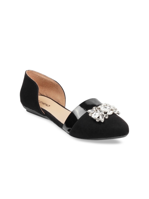 

SOLE HEAD Women Black Solid Flats