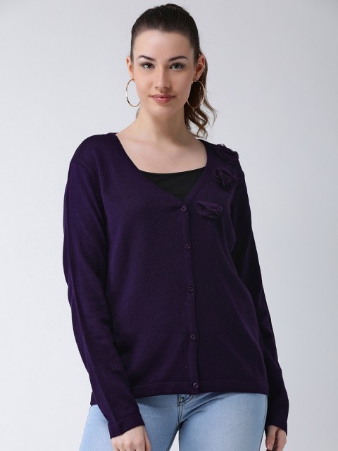 

Club York Women Purple Solid Sweater