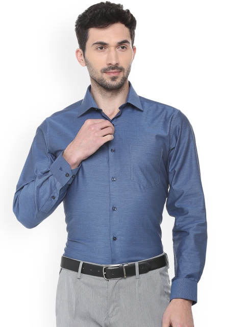 

Van Heusen Men Blue Regular Fit Self Design Formal Shirt