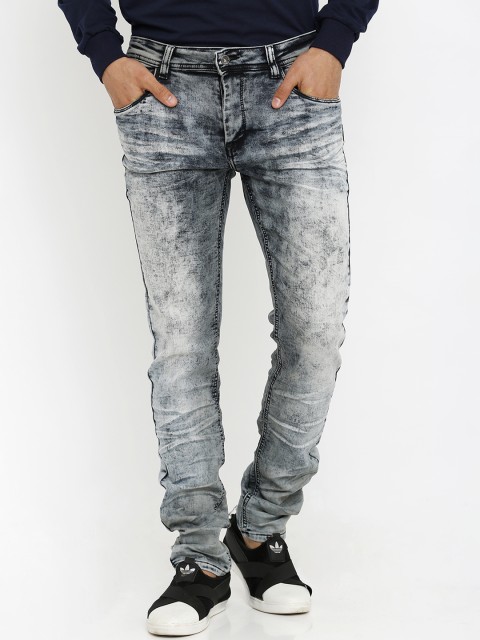

Rex Straut Jeans Men Blue Slim Fit Mid-Rise Clean Look Jeans