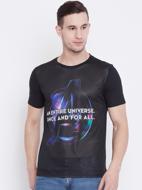 

Marvel by Wear Your Mind Men Black Printed Round Neck T-shirt