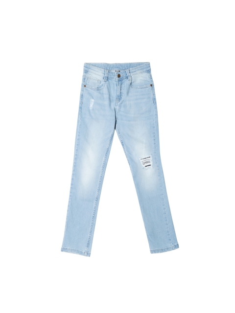 

Flying Machine Boys Blue Skinny Fit Mid-Rise Mildly Distressed Stretchable Jeans