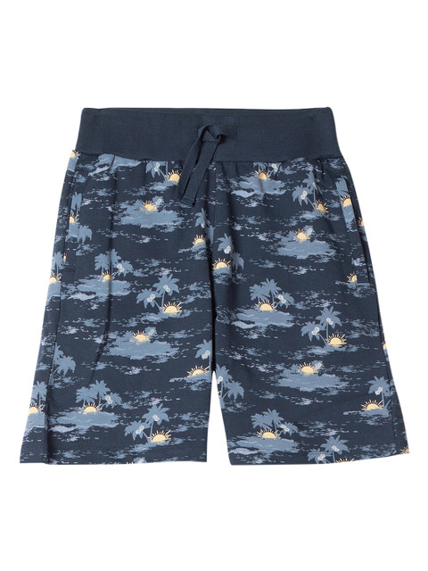 

Flying Machine Boys Blue Printed Regular Fit Regular Shorts