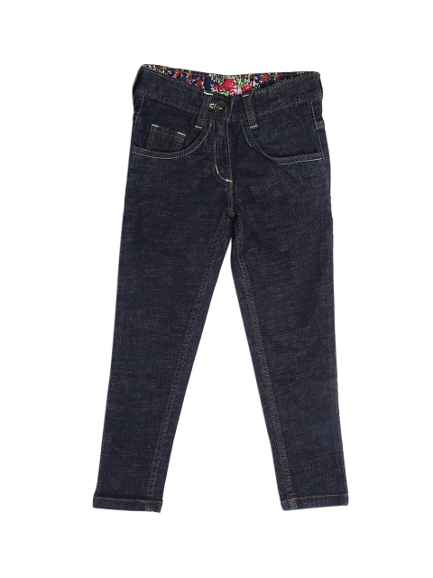 

612 league Girls Blue Regular Fit High-Rise Clean Look Jeans
