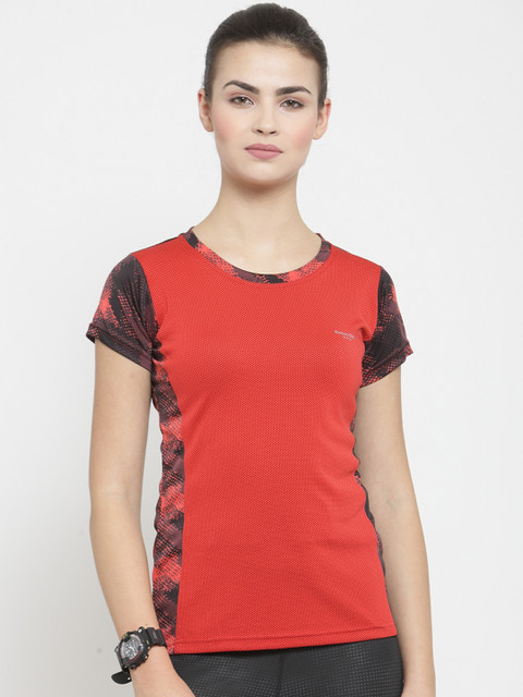 

Boston Club Women Red Printed Round Neck T-shirt
