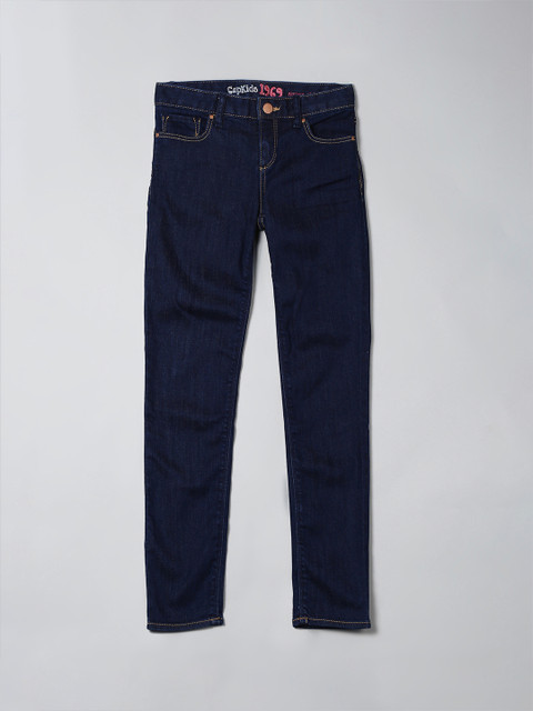 

GAP Girls Blue Super Skinny Fit Mid-Rise Clean Look Stretchable Jeans