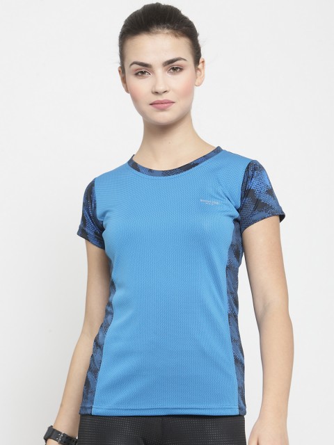 

Boston Club Women Blue Printed Round Neck T-shirt