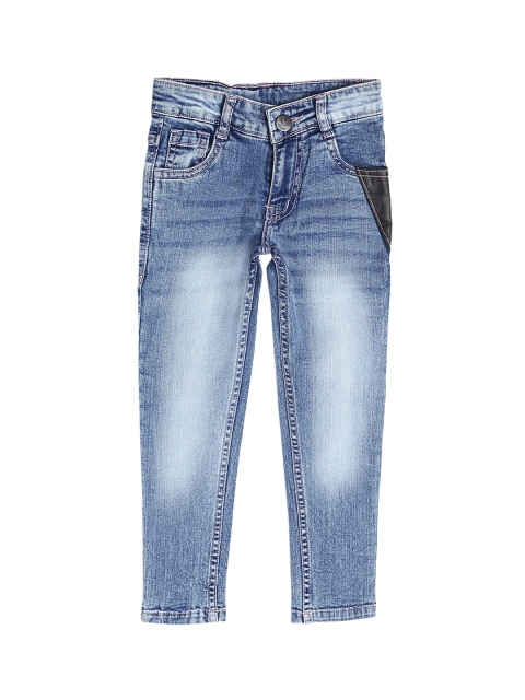 

612 league Girls Blue Regular Fit High-Rise Clean Look Jeans