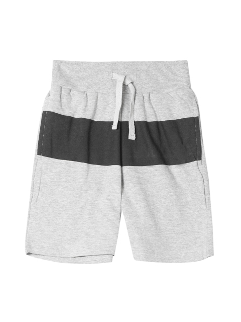 

Flying Machine Boys Grey Striped Regular Fit Regular Shorts