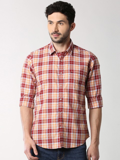 

Peter England Casuals Men Multicoloured Slim Fit Checked Casual Shirt, Multi