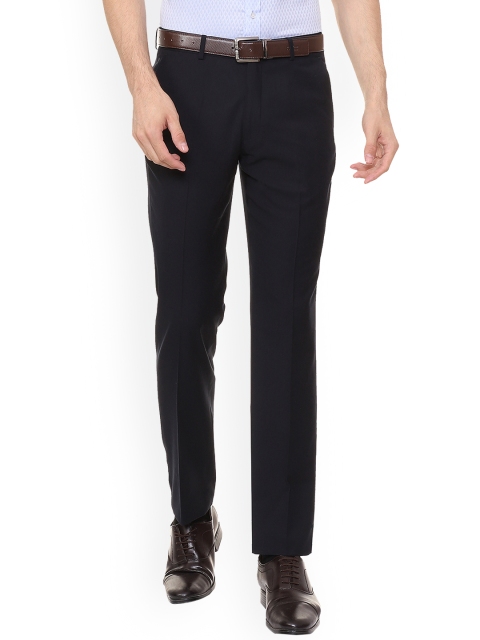 

Louis Philippe Men Navy Blue Regular Fit Solid Formal Trousers