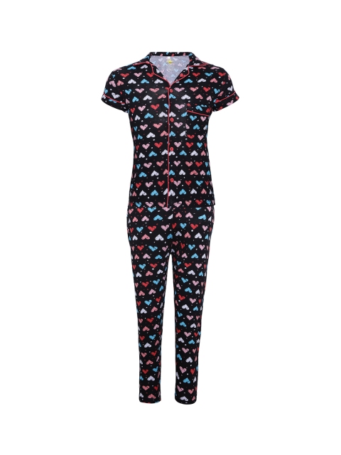 

Punkster Girls Multicoloured Printed Night suit, Multi