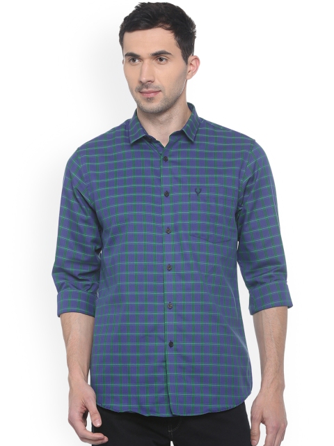 

Allen Solly Men Blue Slim Fit Checked Casual Shirt