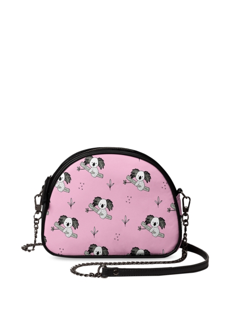 

DailyObjects Pink Printed Sling Bag