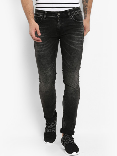 

Mufti Men Black Skinny Fit Mid-Rise Clean Look Stretchable Jeans