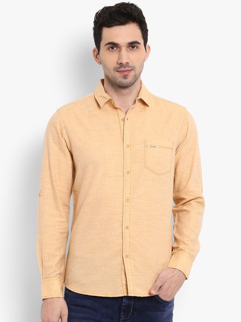 

Mufti Men Orange Slim Fit Solid Casual Shirt