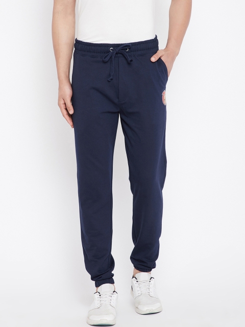 

Wear Your Mind Men Navy Blue Solid Regular-Fit Joggers