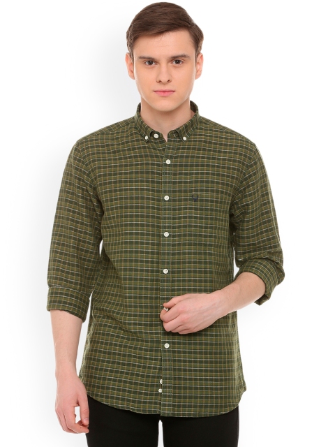 

Allen Solly Men Green Regular Fit Checked Casual Shirt