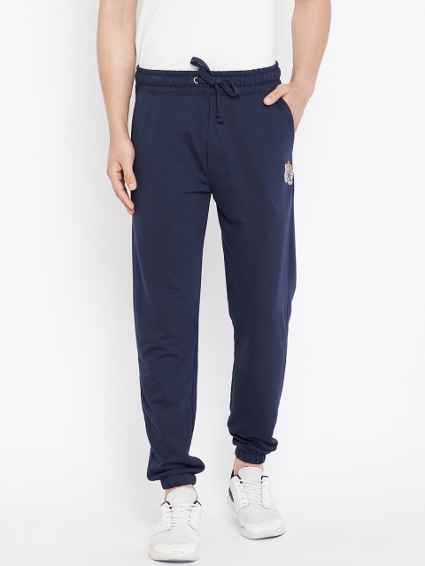 

Wear Your Mind Men Navy Blue Solid Regular-Fit Joggers