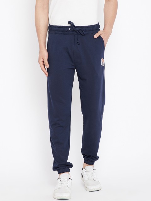

Wear Your Mind Men Navy Blue Solid Regular-Fit Joggers