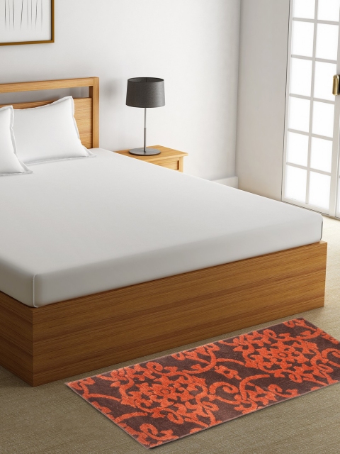 

ROMEE Brown & Orange Printed Bed Runner