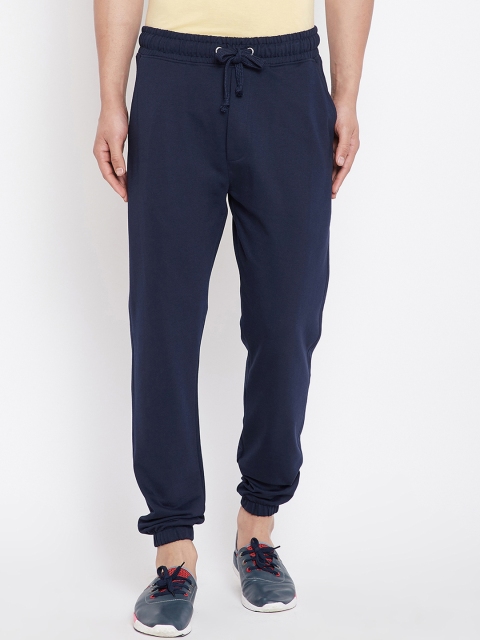 

Wear Your Mind Men Navy Blue Solid Regular-Fit Joggers