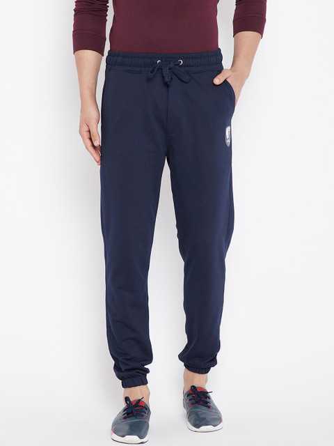 

Wear Your Mind Men Navy Blue Solid Regular-Fit Joggers