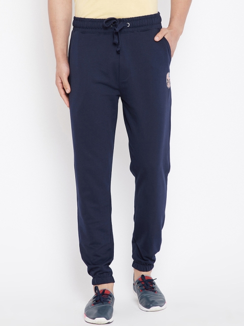 

Wear Your Mind Men Navy Blue Solid Regular-Fit Joggers