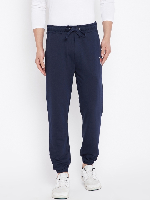 

Wear Your Mind Men Navy Blue Solid Regular-Fit Joggers